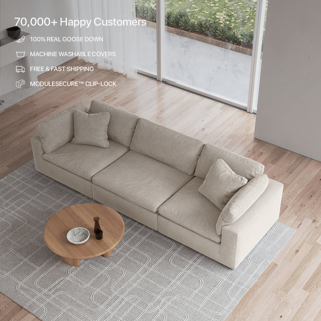CloudForm™ 3-Seater Modular Sofa | Cream