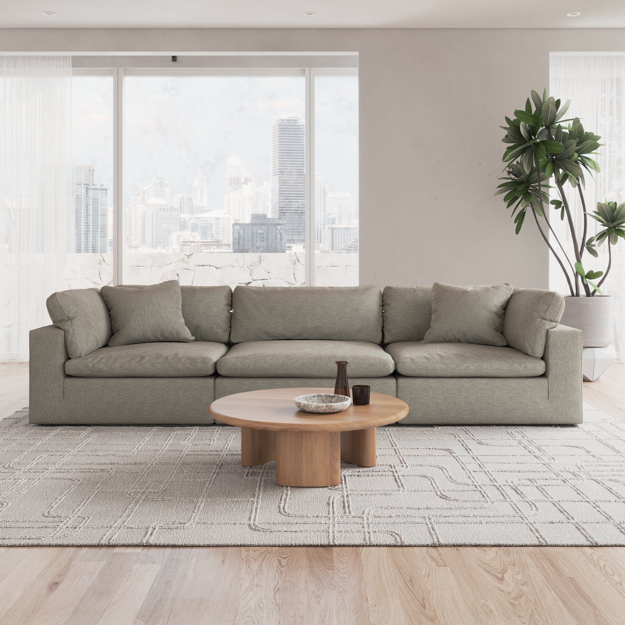 CloudForm™ 3-Seater Modular Sofa | Khaki