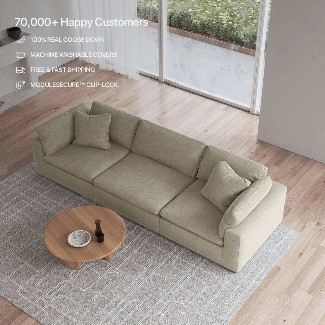CloudForm™ 3-Seater Modular Sofa | Khaki
