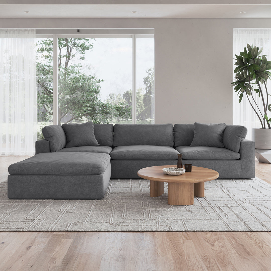 CloudForm™ 3-Seater + Ottoman Modular Sofa | Anthracite