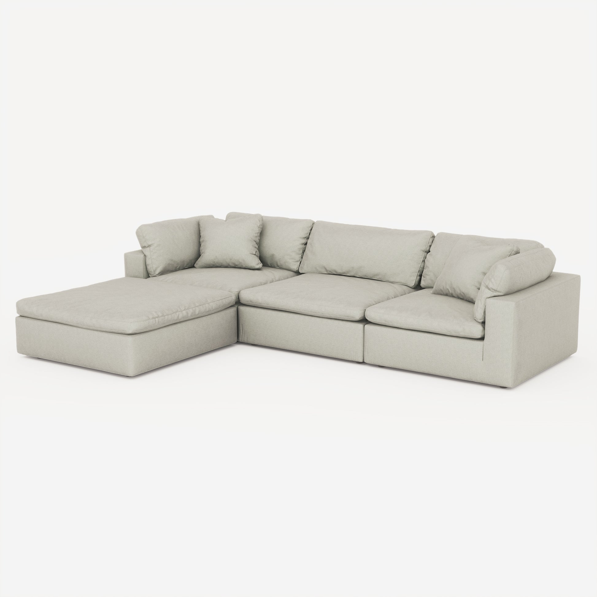 CloudForm™ 3-Seater + Ottoman Modular Sofa | Pearl