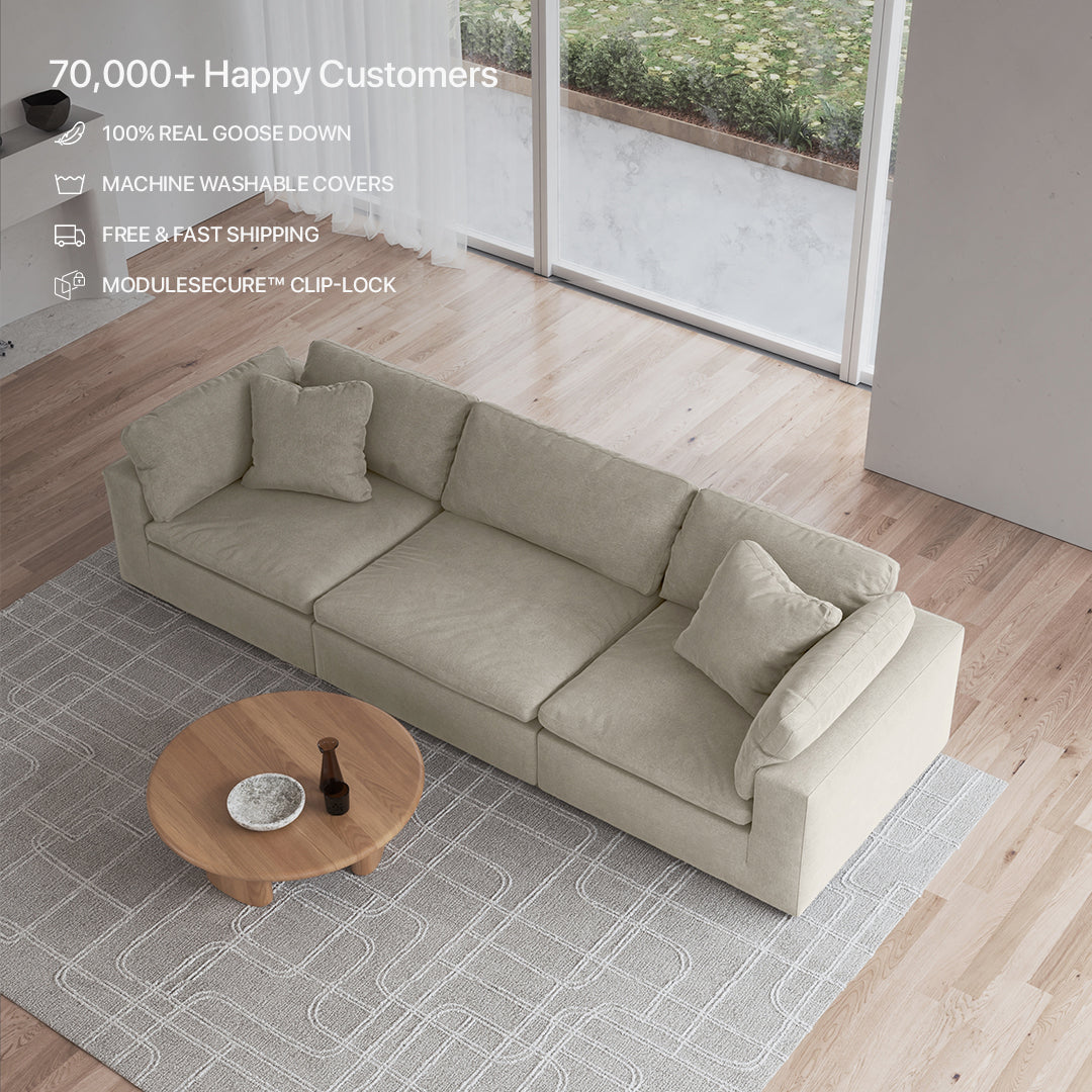 CloudForm™ 3-Seater Modular Sofa | Pearl