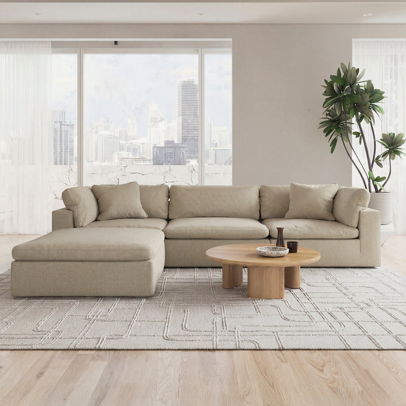 CloudForm™ 3-Seater + Ottoman Modular Sofa | Beige
