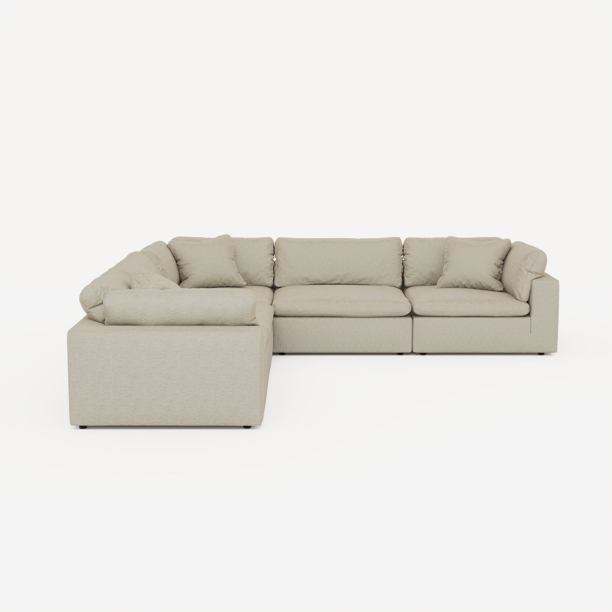 CloudForm™ 5-Seater Modular L-Sofa | Khaki