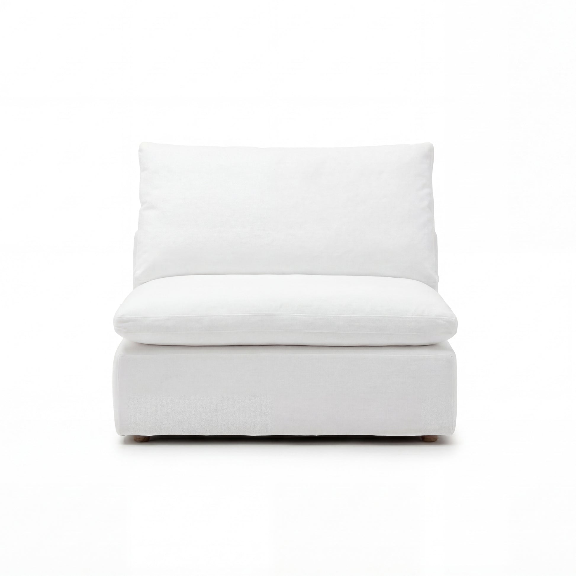 CloudForm™ Middle Armless Modular Sofa Luxe Version | White