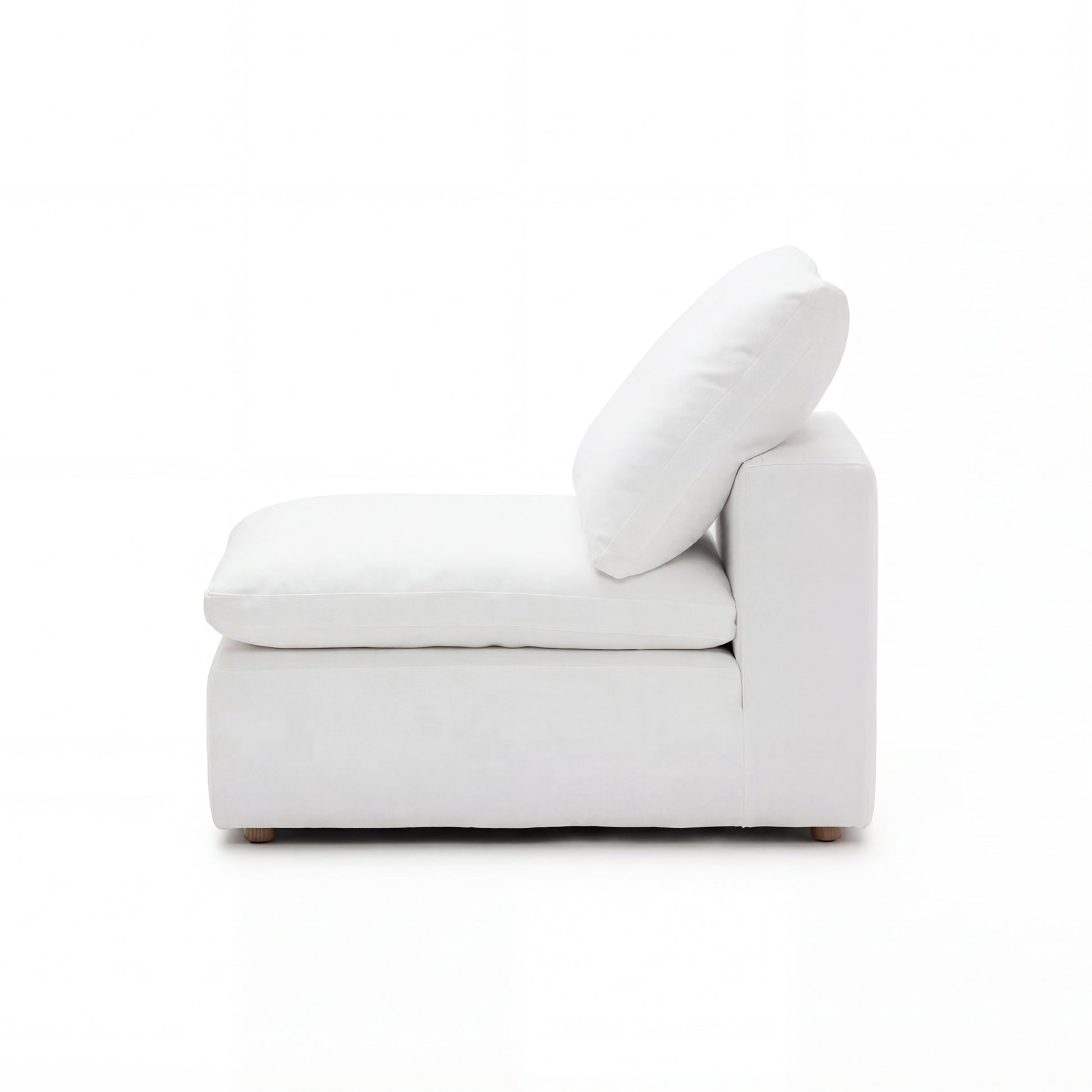 CloudForm™ Middle Armless Modular Sofa Luxe Version | White