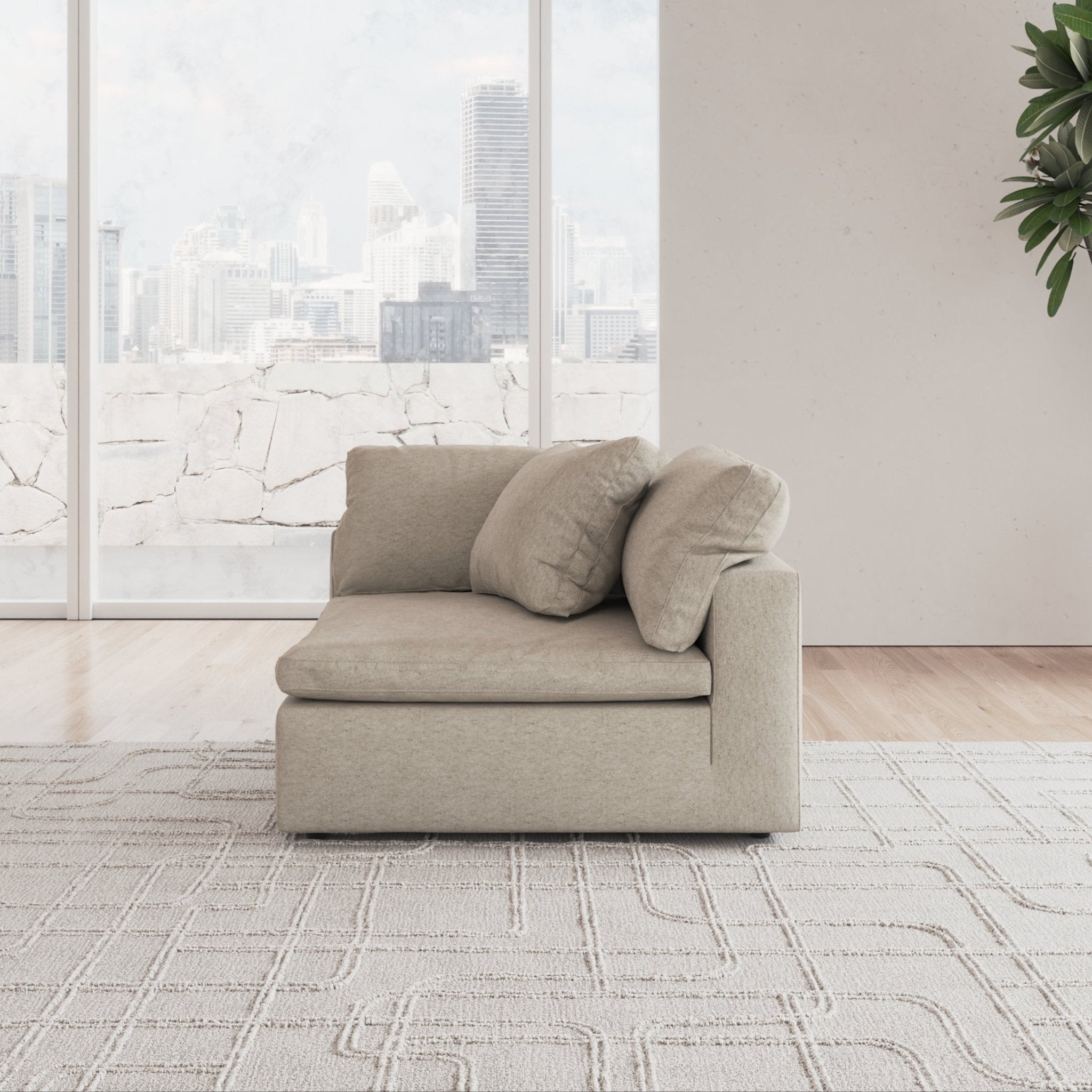 CloudForm™ Left Armrest Modular Sofa Luxe Version | Beige