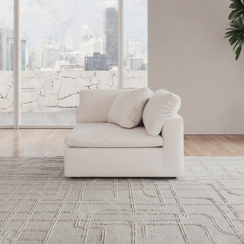 CloudForm™ Left Armrest Modular Sofa Luxe Version | White