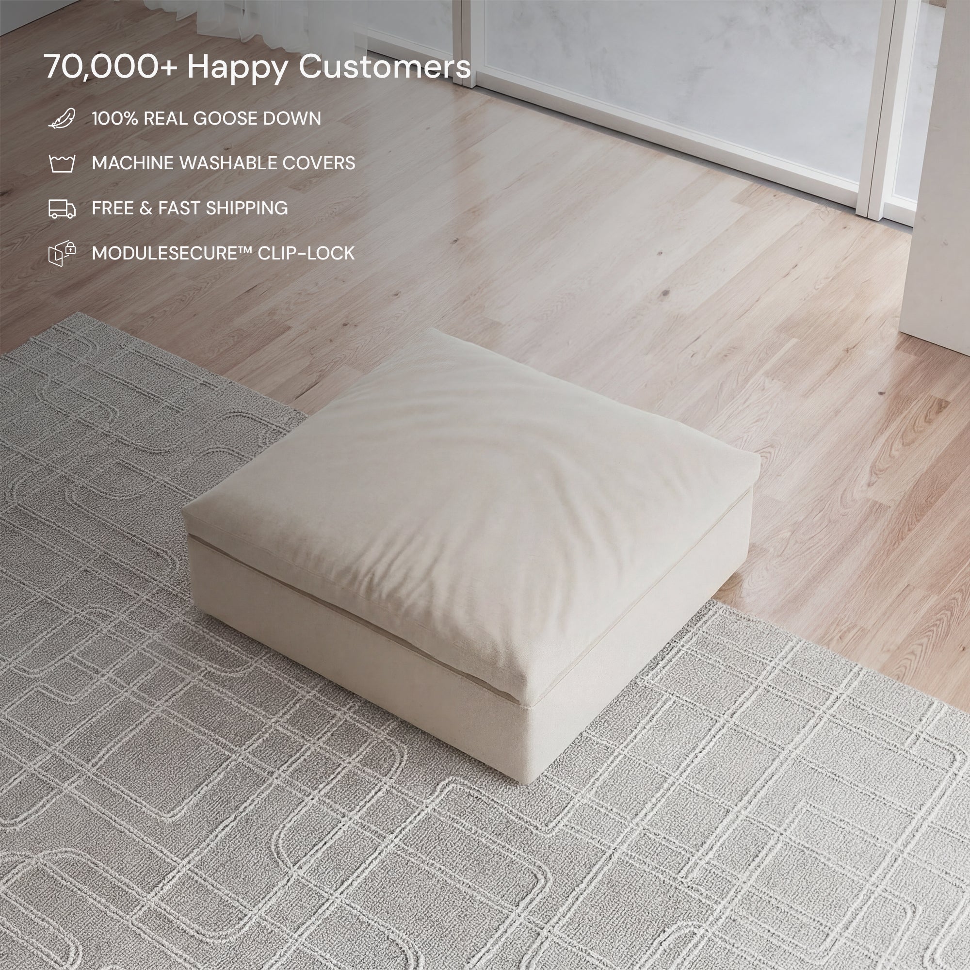 CloudForm™ Ottoman Modular Sofa | Cream