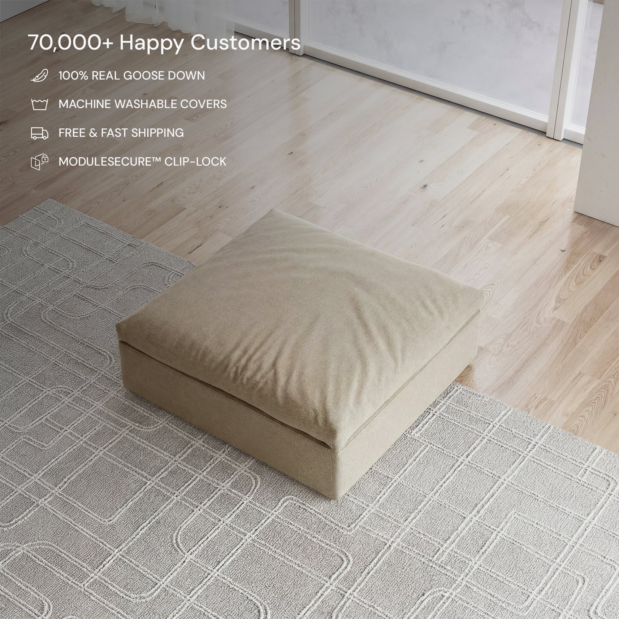CloudForm™ Ottoman Modular Sofa | Khaki