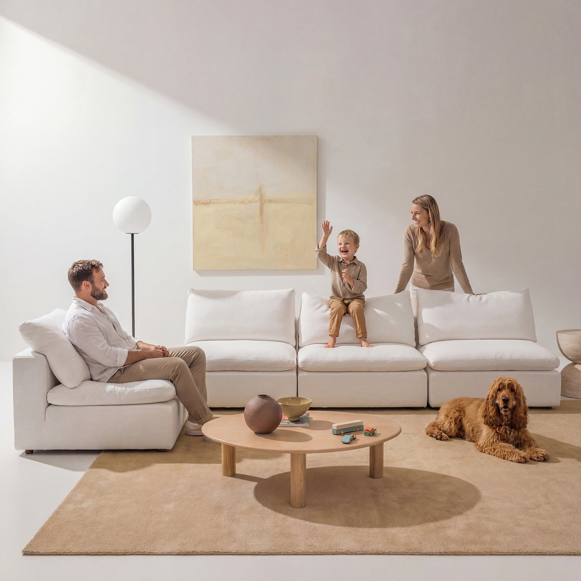 Cloud Couch Ottoman Modular Seater | White