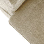 Close-up of the corner of the Sofatica® Modular 2-Seater Cloud Couch in Beige | Performance Fabric, showcasing the detailed texture and stitching of its upholstery.