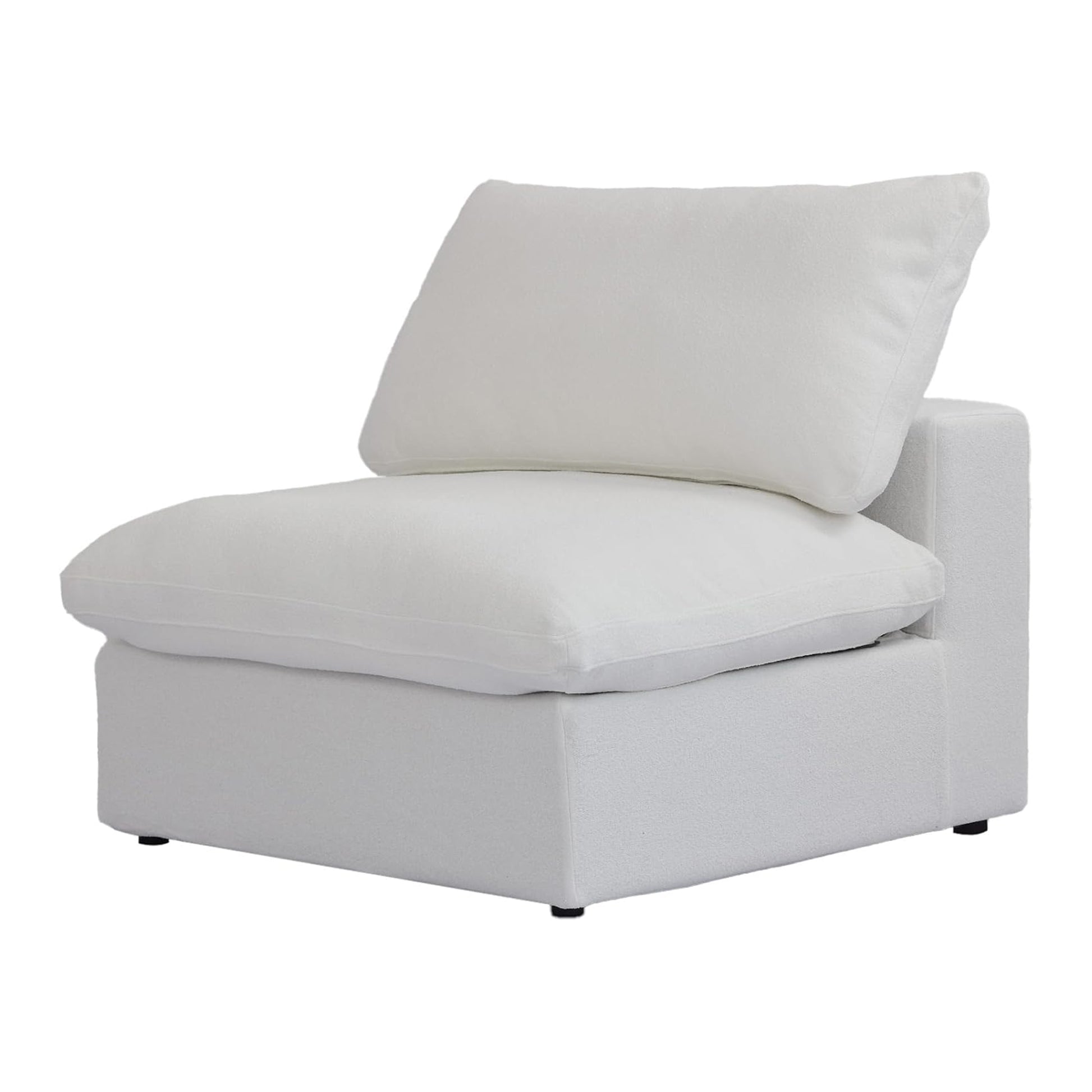 Sofatica® Middle Armless Couch in White | Performance Fabric