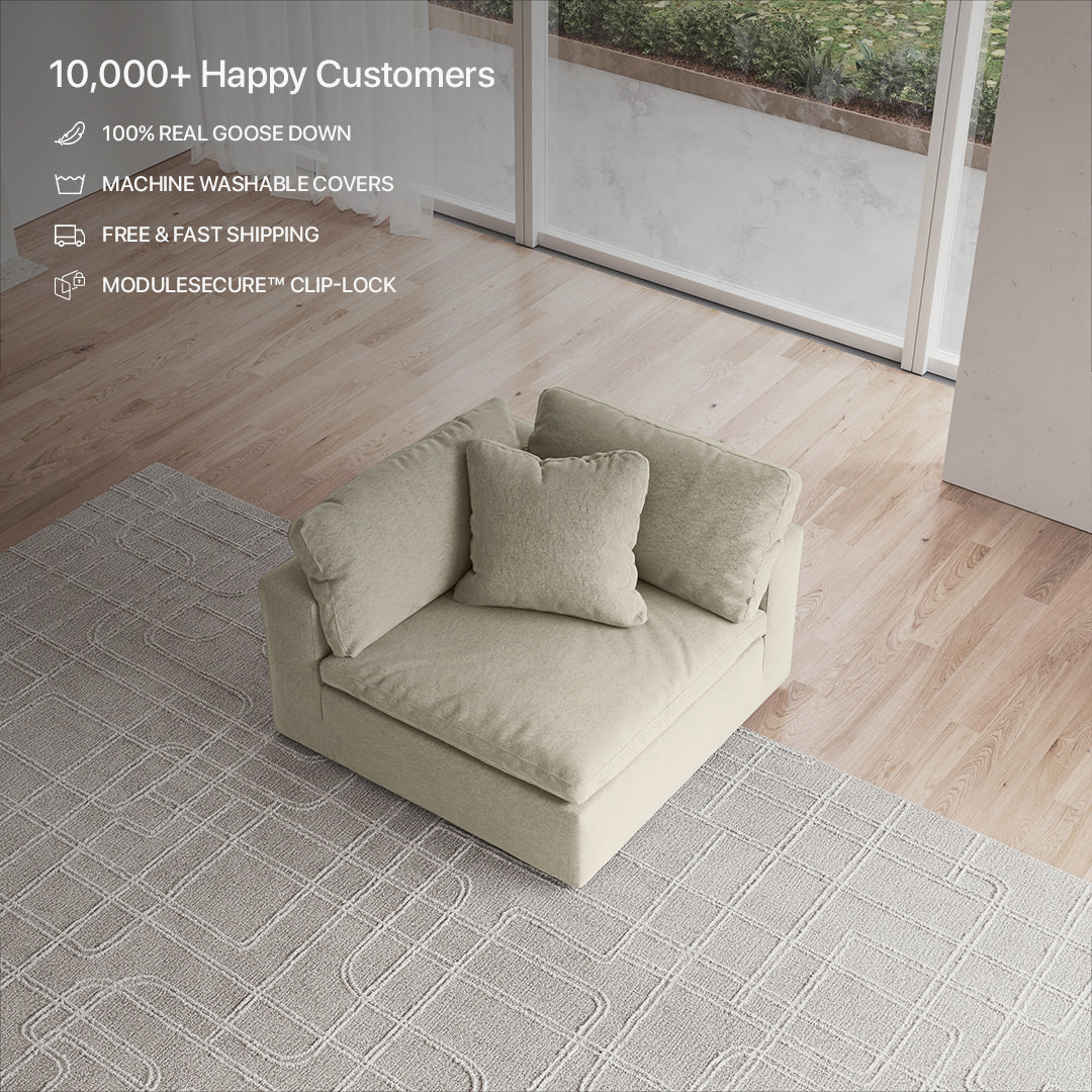 CloudForm™ Corner Modular Sofa | Khaki