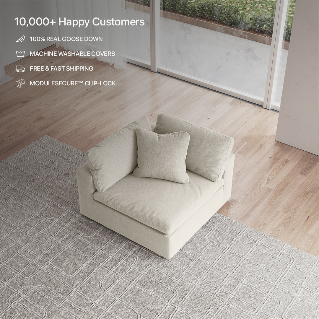 CloudForm™ Corner Modular Sofa | Pearl