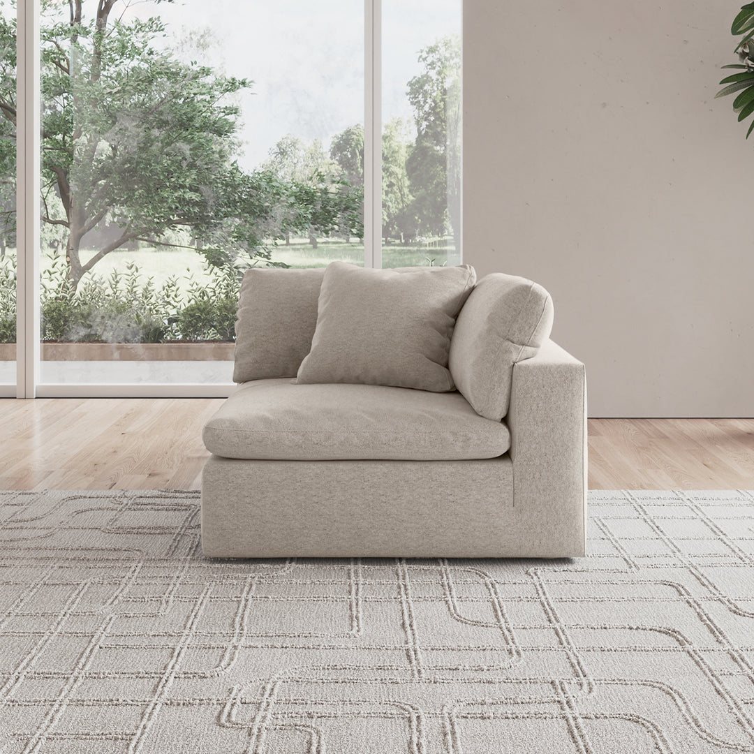 CloudForm™ Left Armrest Modular Sofa | Cream