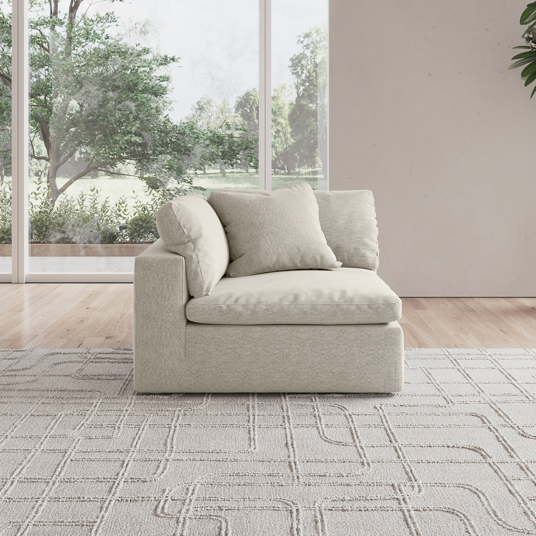CloudForm™ Right Armrest Modular Sofa | Pearl