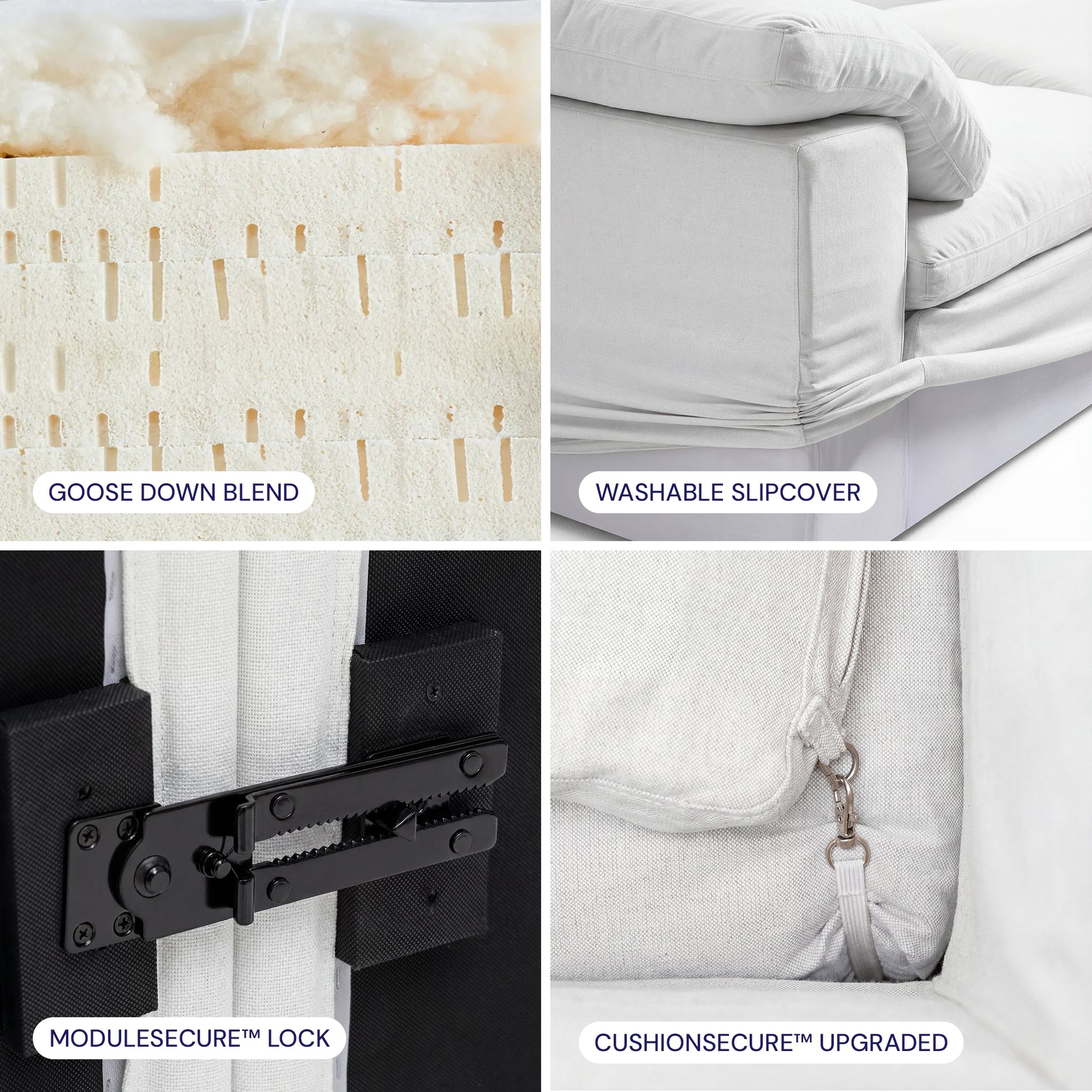 CloudForm™ Left Armrest Modular Sofa | White