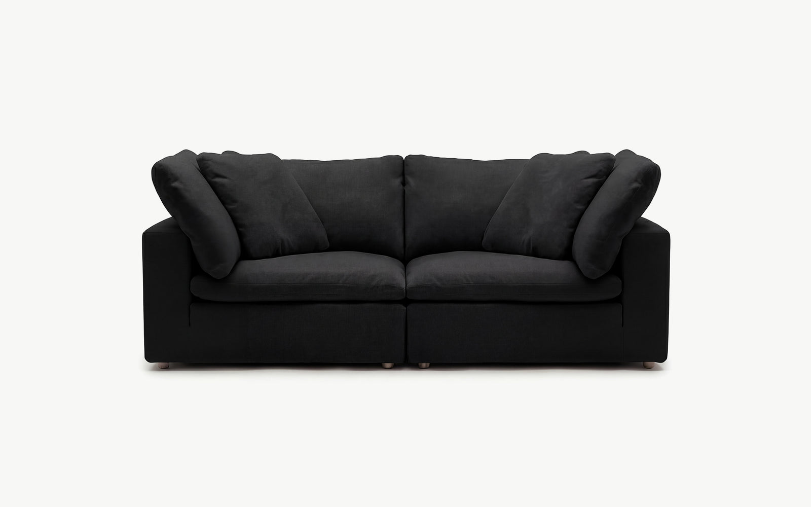 Cloud Couch 2-Seater Modular Loveseat | Black