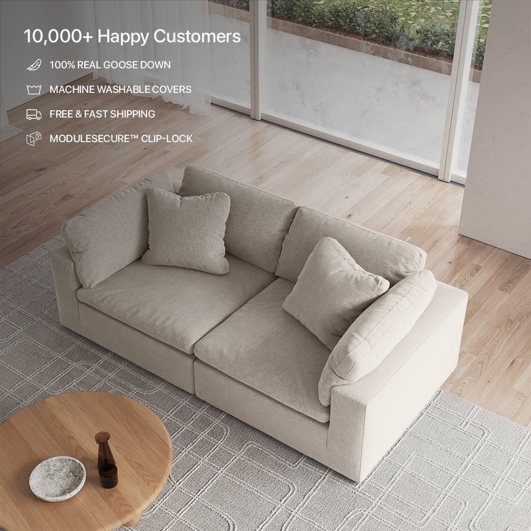 CloudForm™ 2-Seater Modular Sofa | Cream
