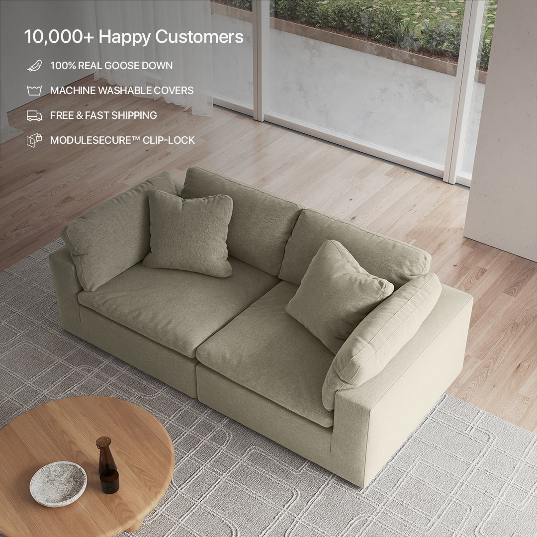 CloudForm™ 2-Seater Modular Sofa | Khaki