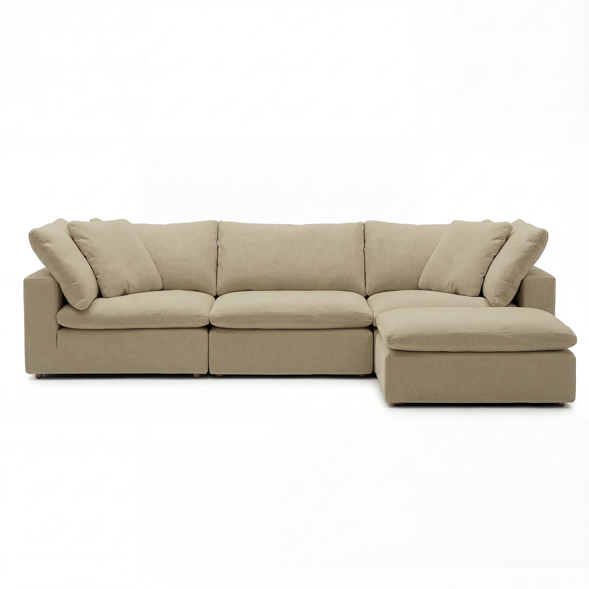 CloudForm™ 3-Seater + Ottoman Modular Sofa | Khaki