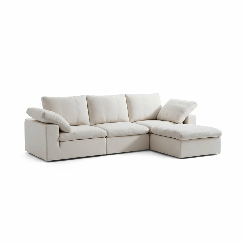 CloudForm™ 3-Seater + Ottoman Modular Sofa | White