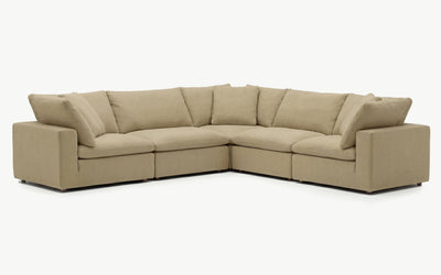 Cloud Couch Luxe 5-Seater Modular Corner Sectional in Beige