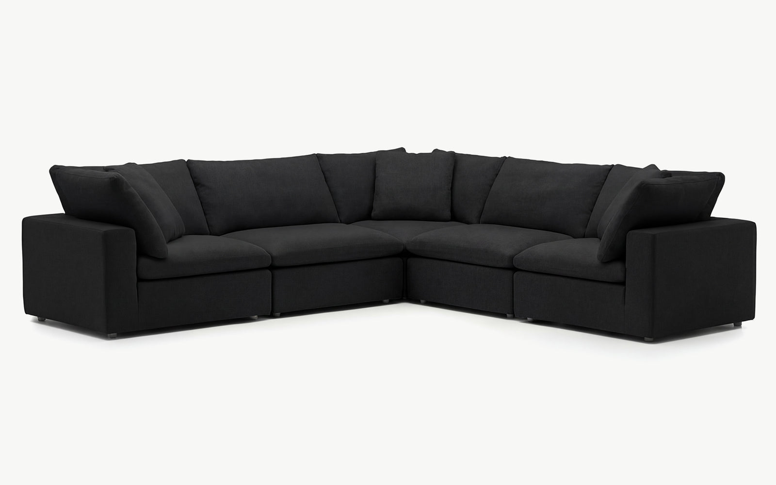 Cloud Couch 5-Seater Modular Corner Sectional | Black