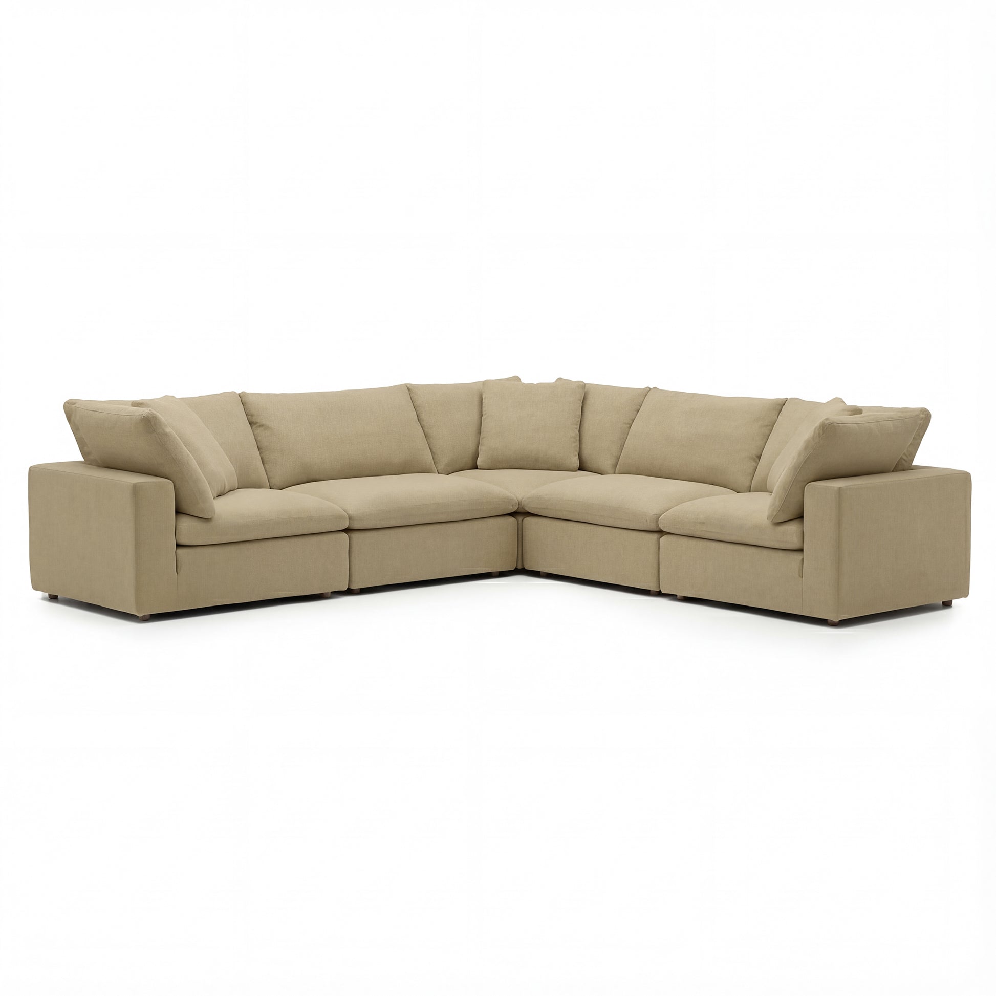 CloudForm™ 5-Seater Modular L-Sofa | Khaki