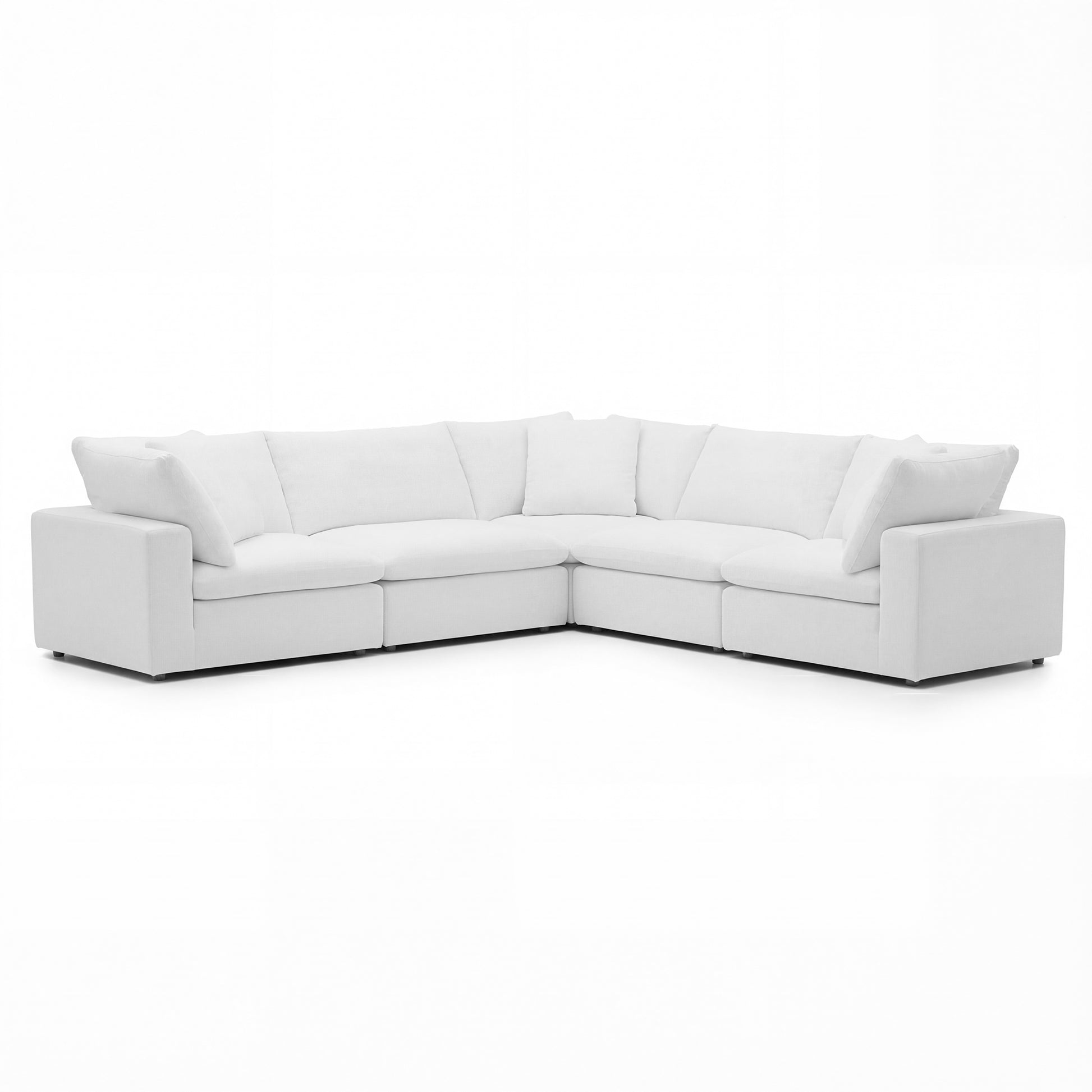 CloudForm™ 5-Seater Modular L-Sofa | White