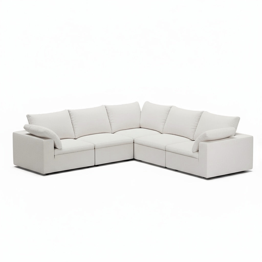 CloudForm™ 5-Seater Modular L-Sofa | White