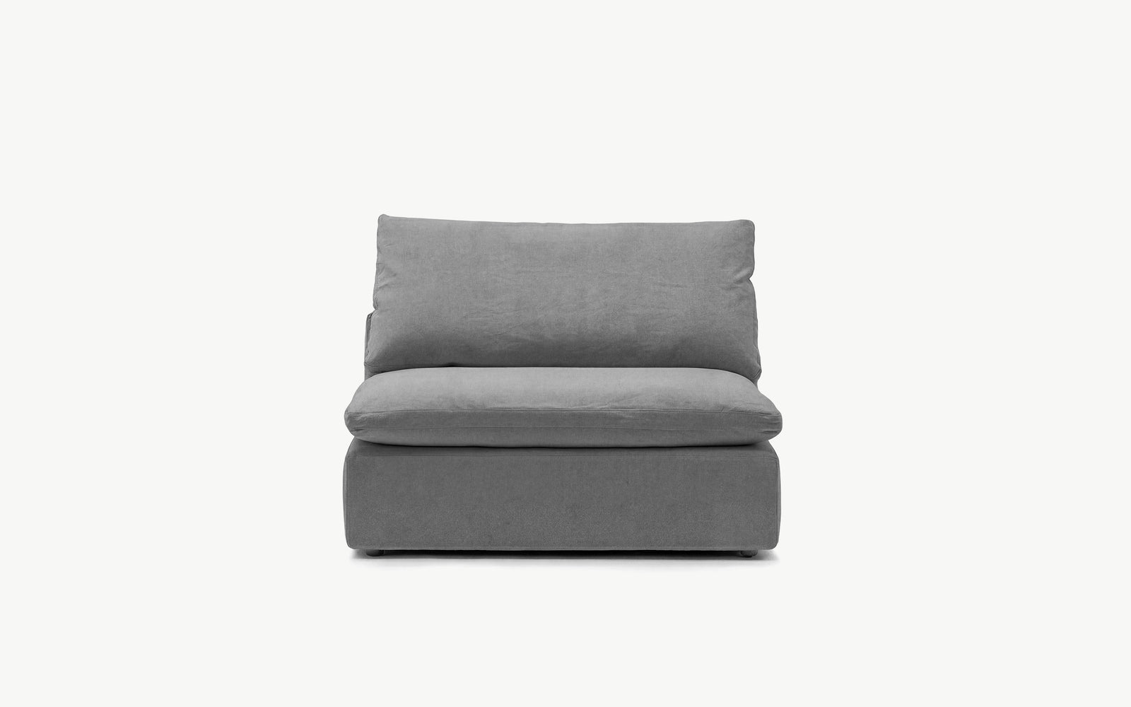 Cloud Couch Armless Modular Seater | Gray