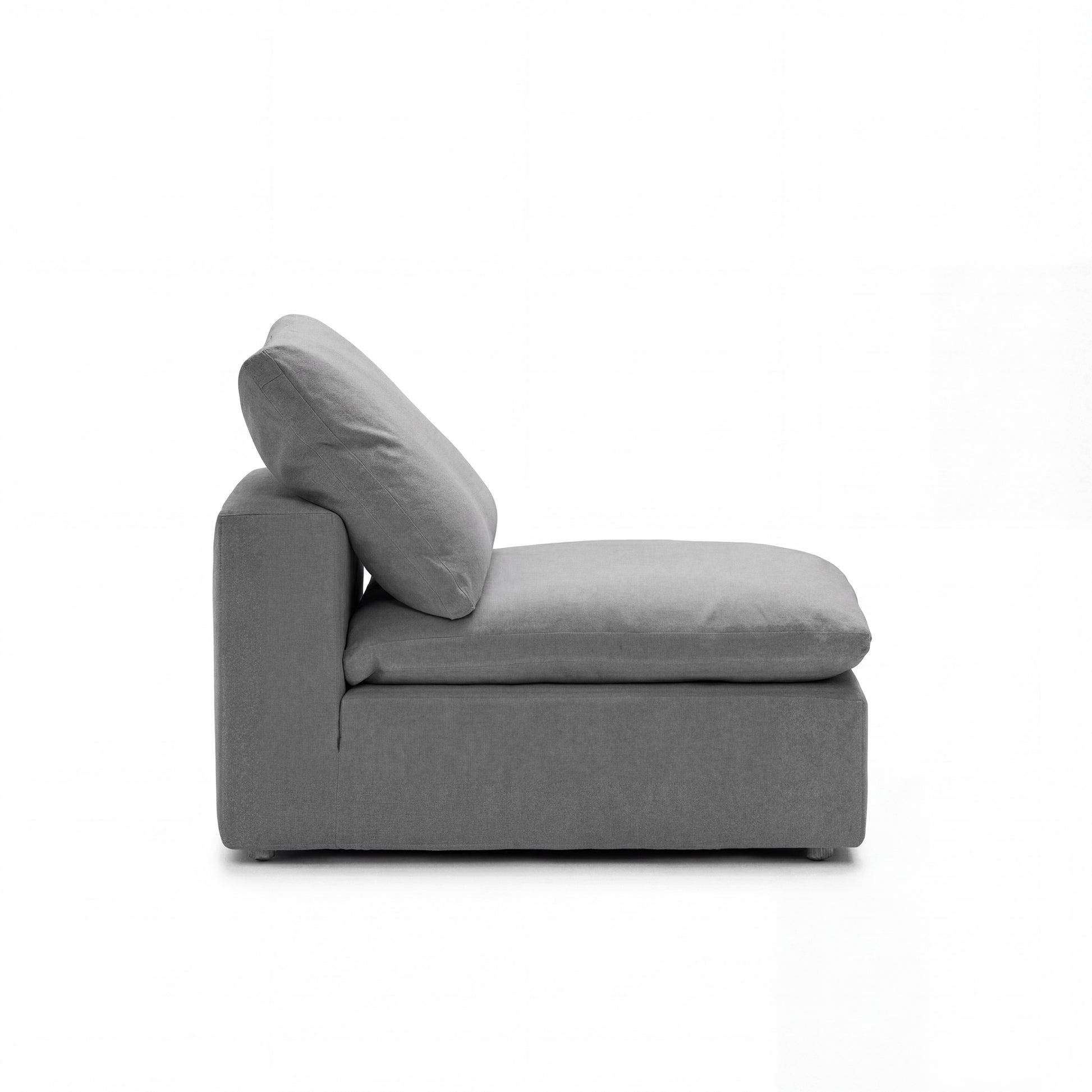 CloudForm™ Middle Armless Modular Sofa Luxe Version | Gray