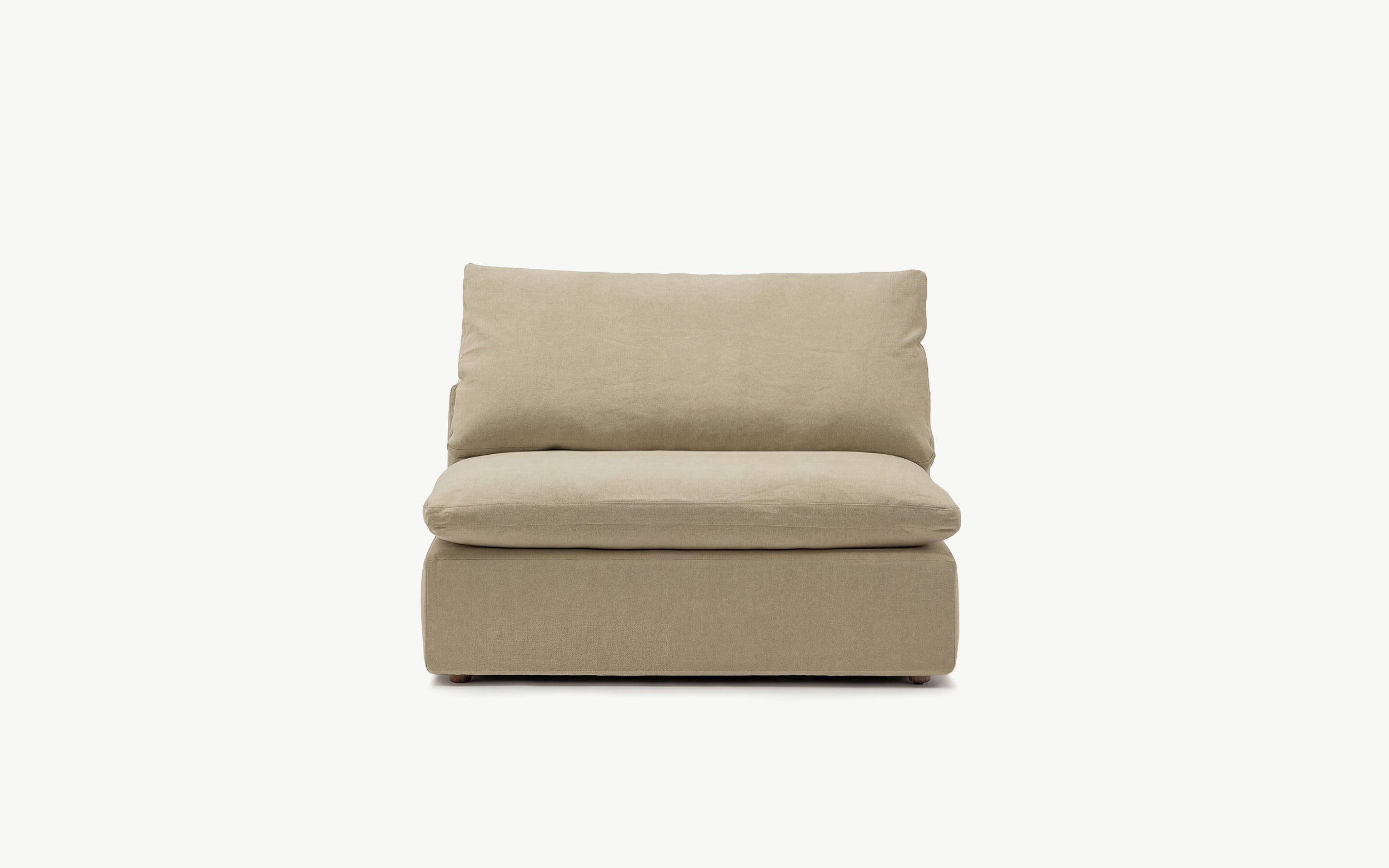 Cloud Couch Armless Modular Seater | Beige