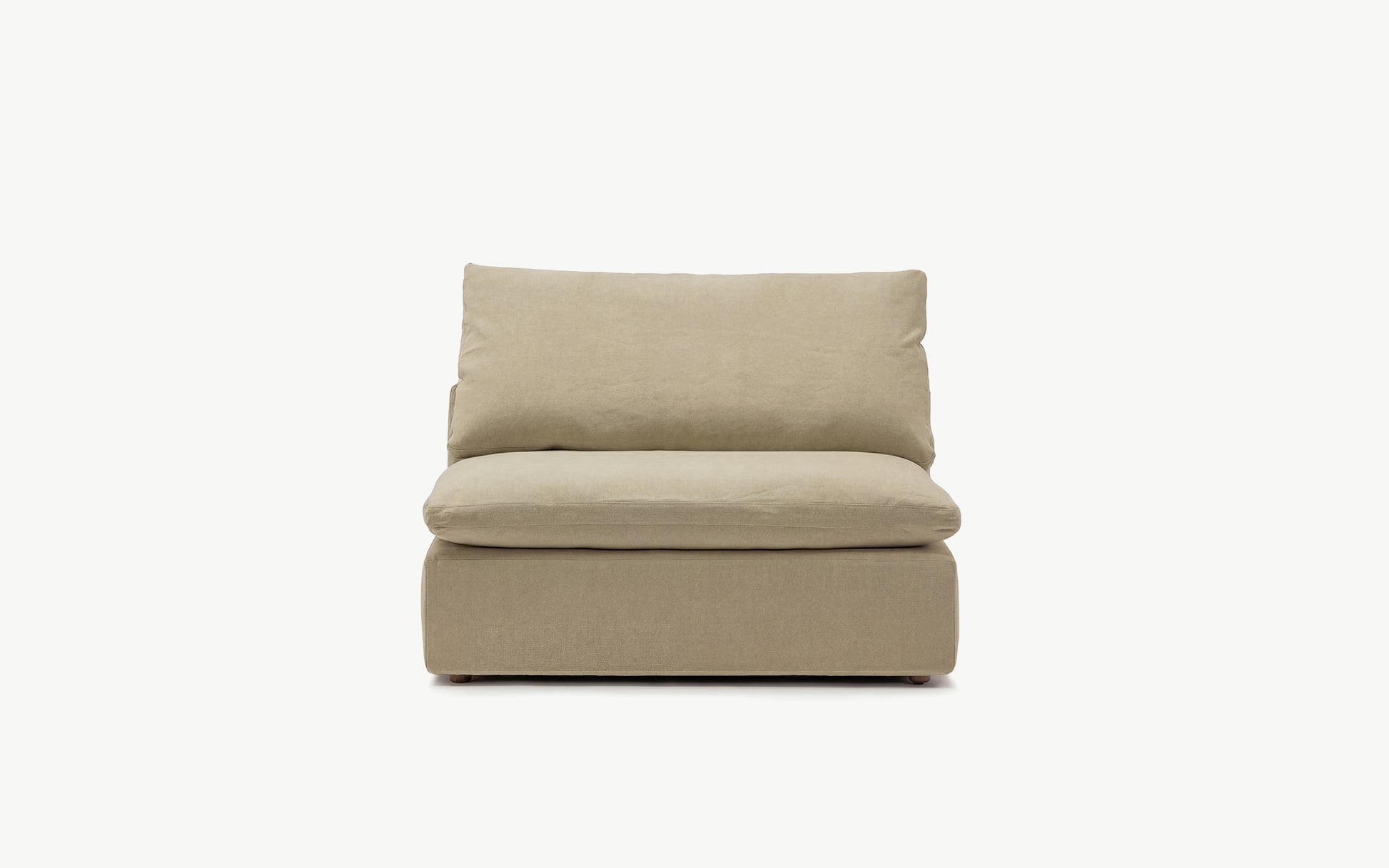 Cloud Couch Armless Modular Seater | Beige