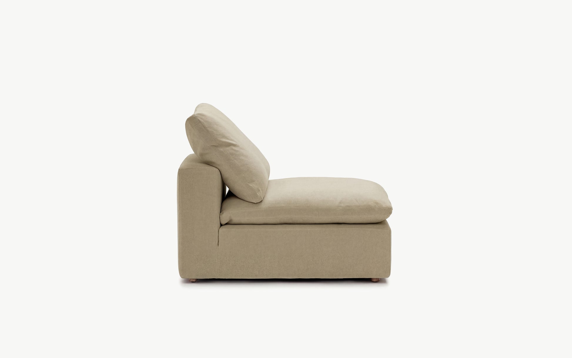 Cloud Couch Armless Modular Seater | Beige