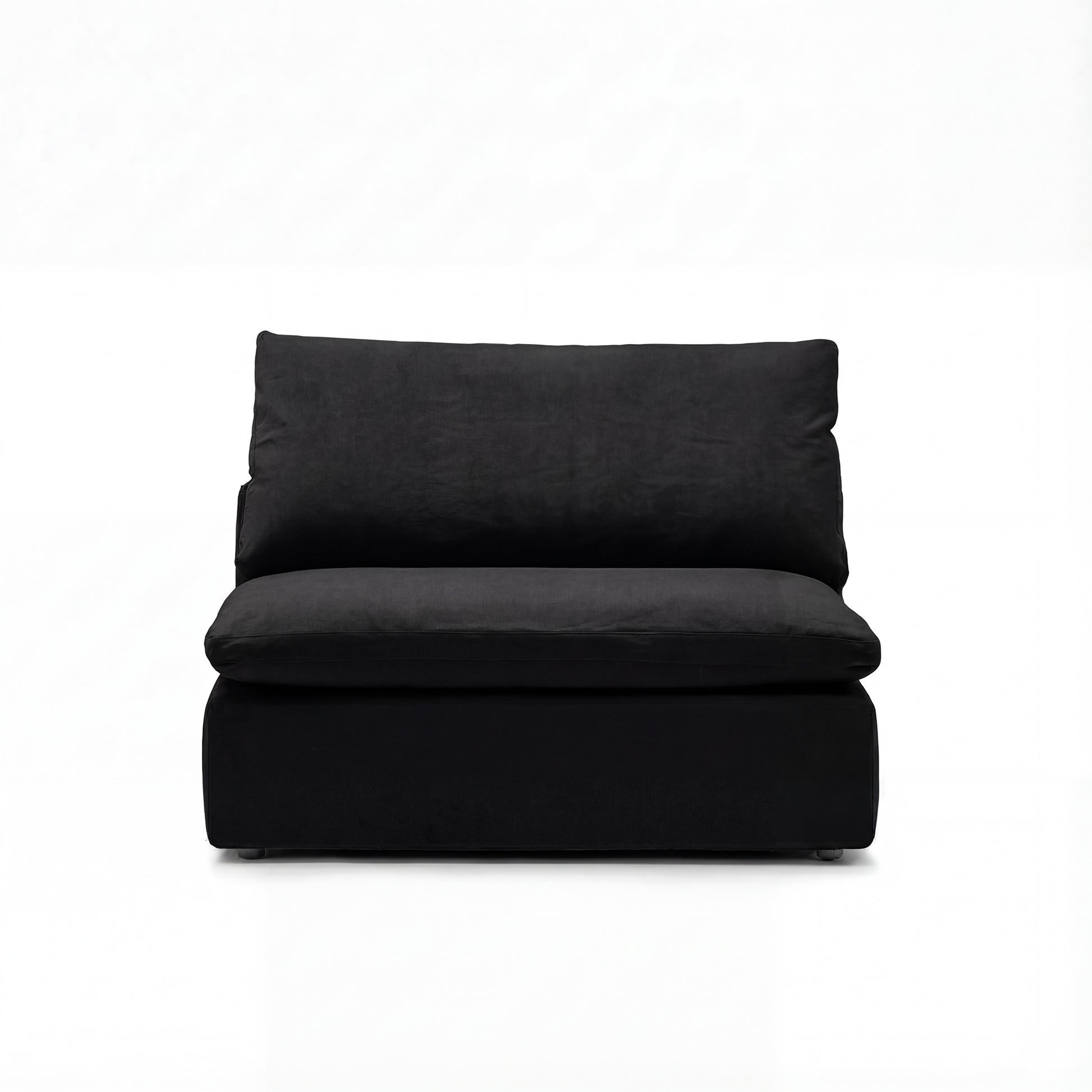 CloudForm™ Middle Armless Modular Sofa Luxe Version | Black