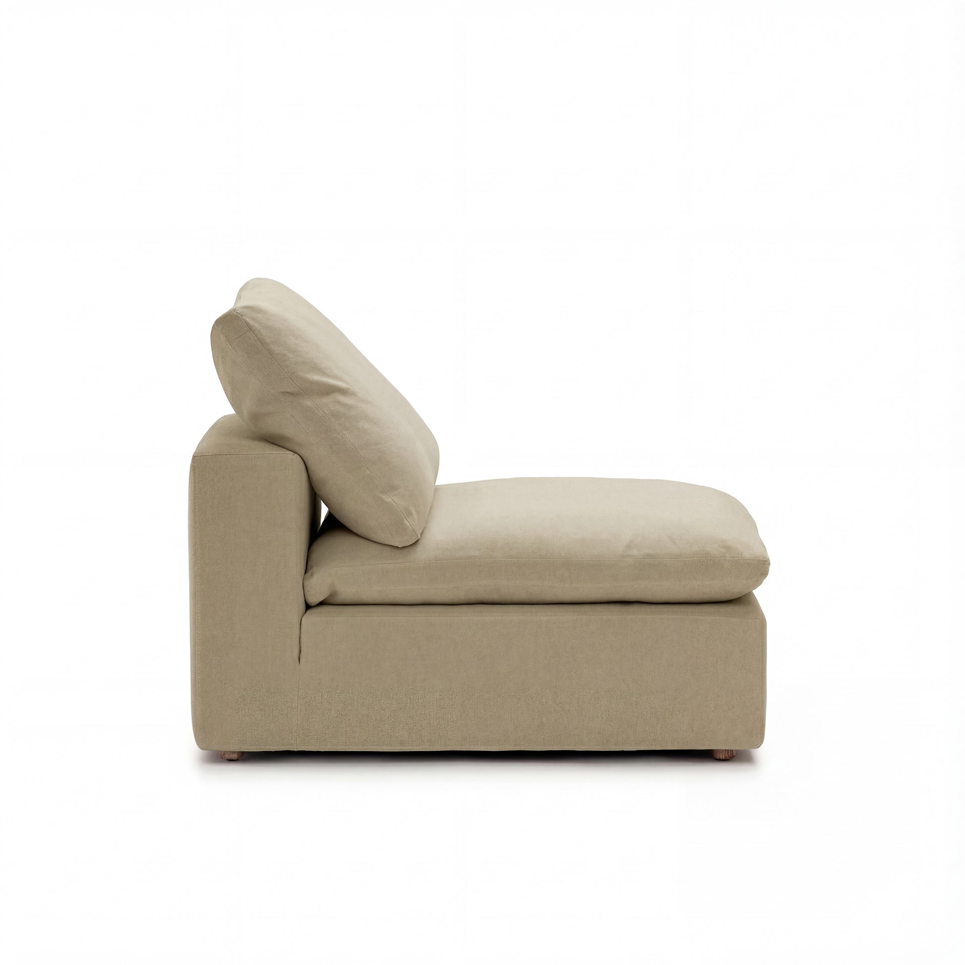 CloudForm™ Middle Armless Modular Sofa Luxe Version | Beige