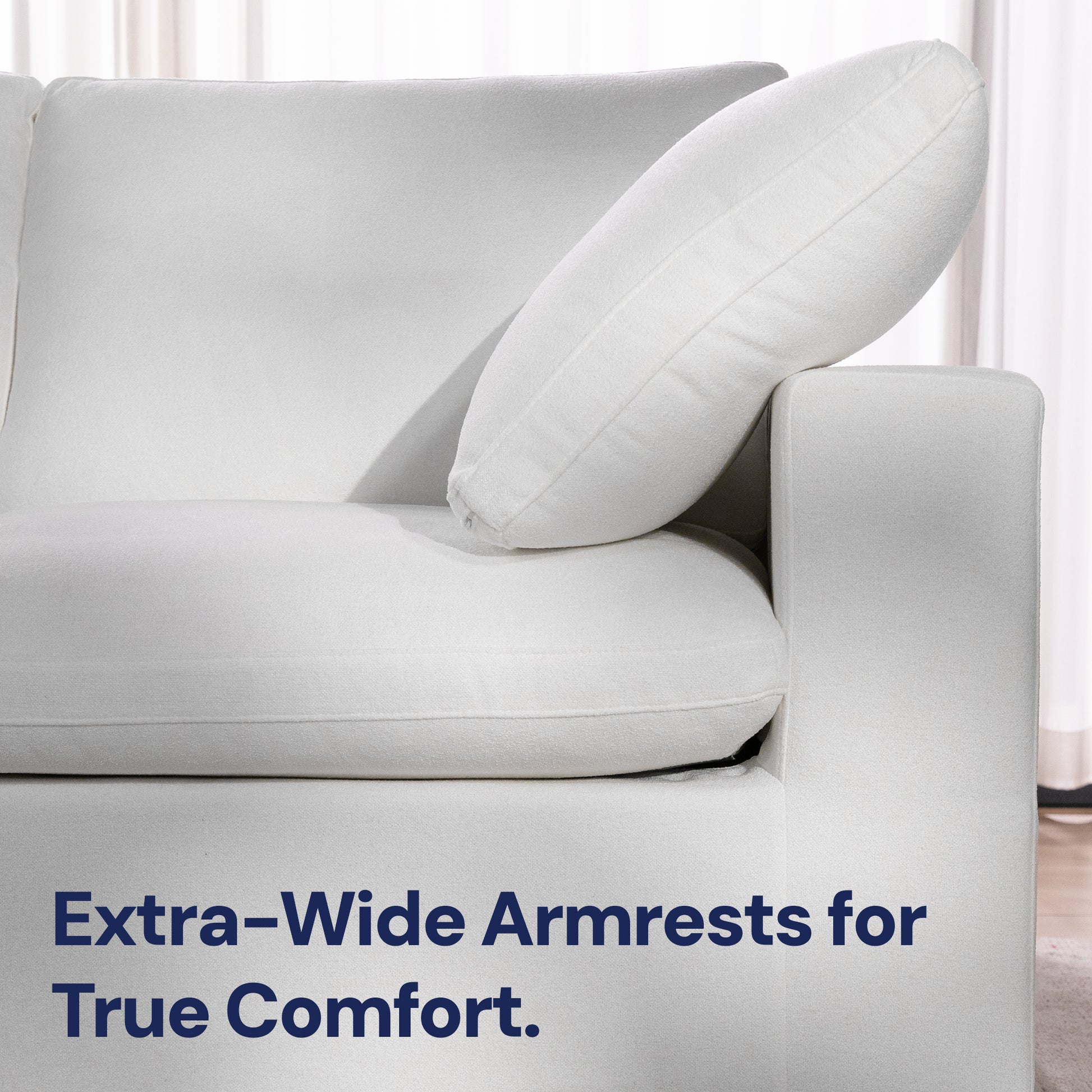 CloudForm™ 3-Seater + Ottoman Modular Sofa | White