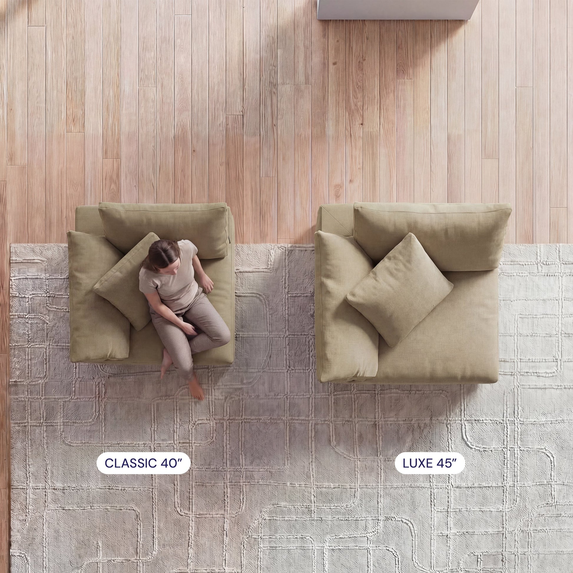 CloudForm™ 3-Seater + Ottoman Modular Sofa | Beige