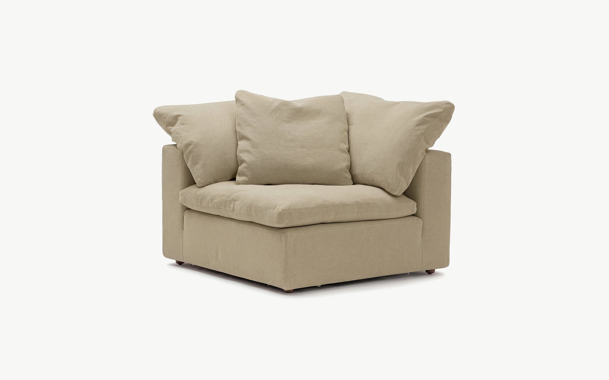 Cloud Couch Right Armrest Modular Seater | Beige