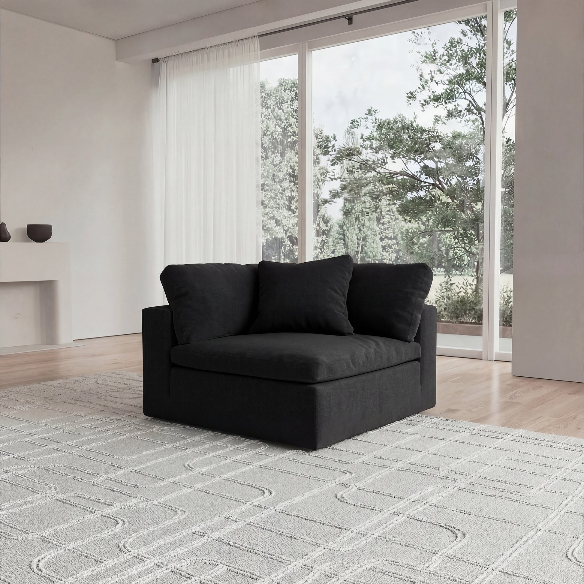 CloudForm™ Corner Modular Sofa Luxe Version | Black