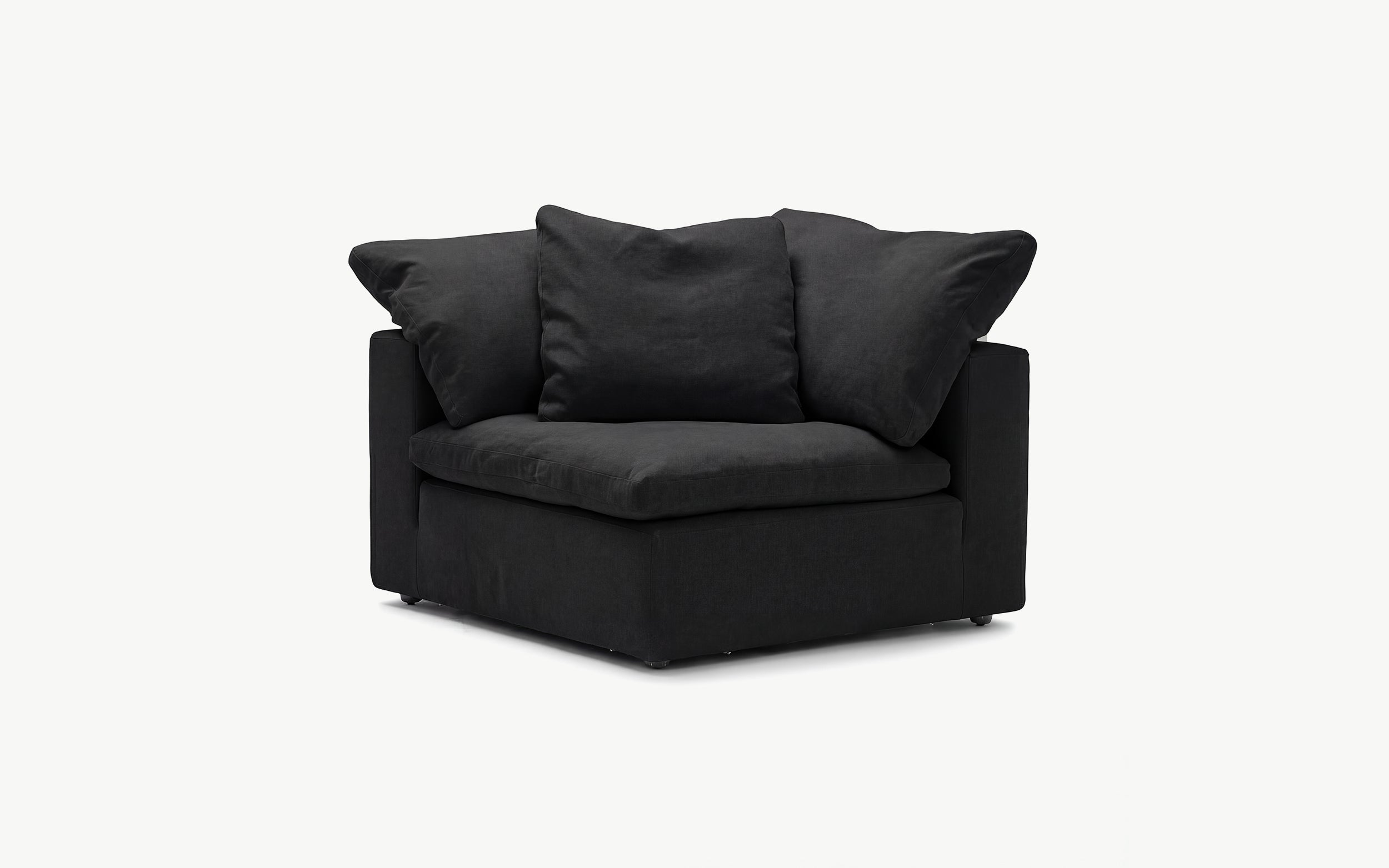 Cloud Couch Luxe Corner Modular Seater | Black