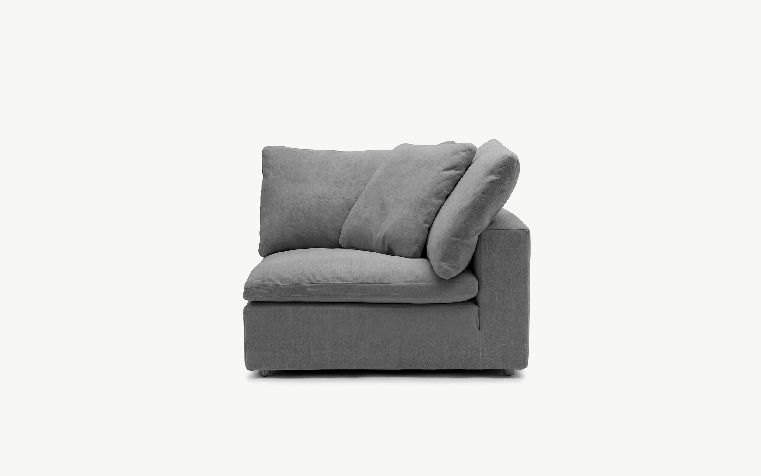 Cloud Couch Left Armrest Modular Seater | Gray