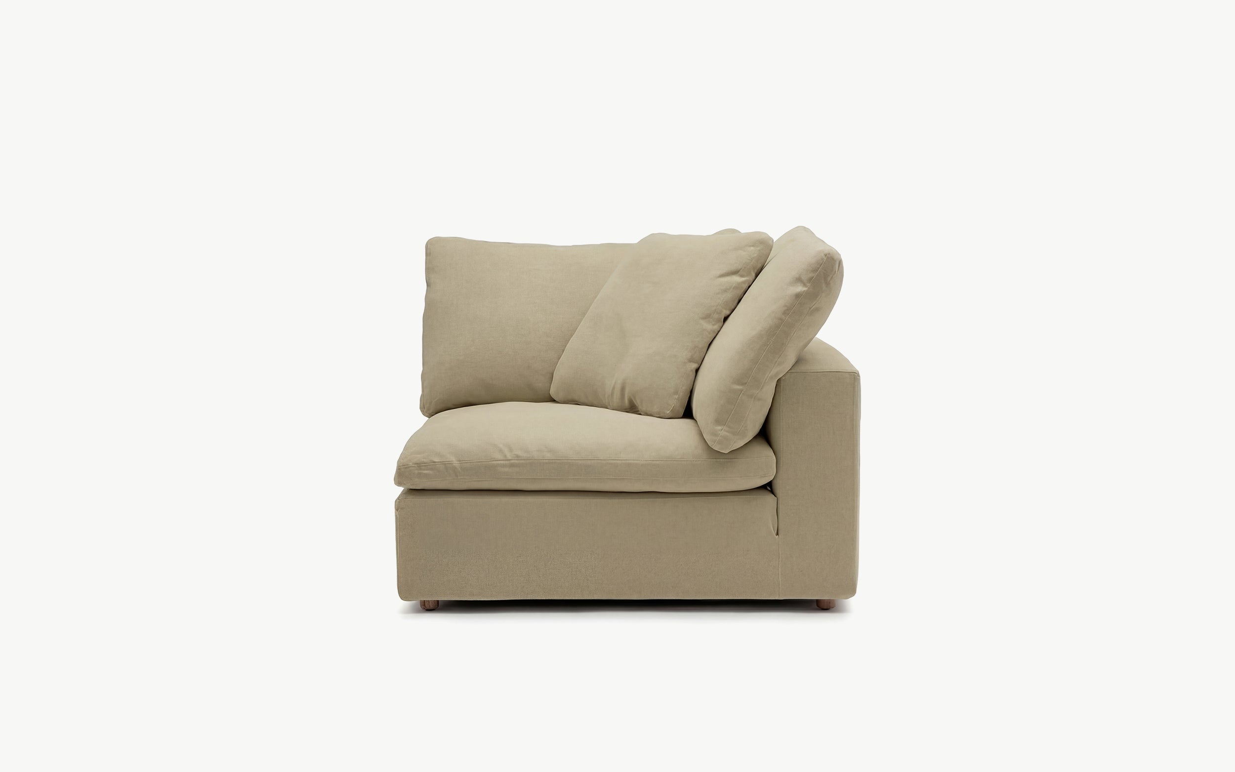 Cloud Couch Left Armrest Modular Seater | Beige