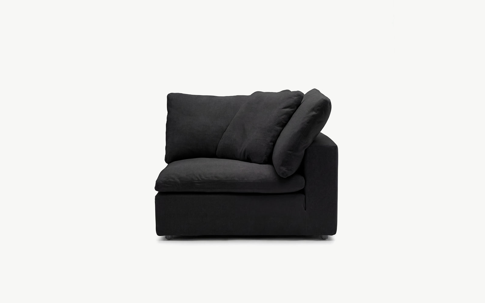 Cloud Couch Left Armrest Modular Seater | Black