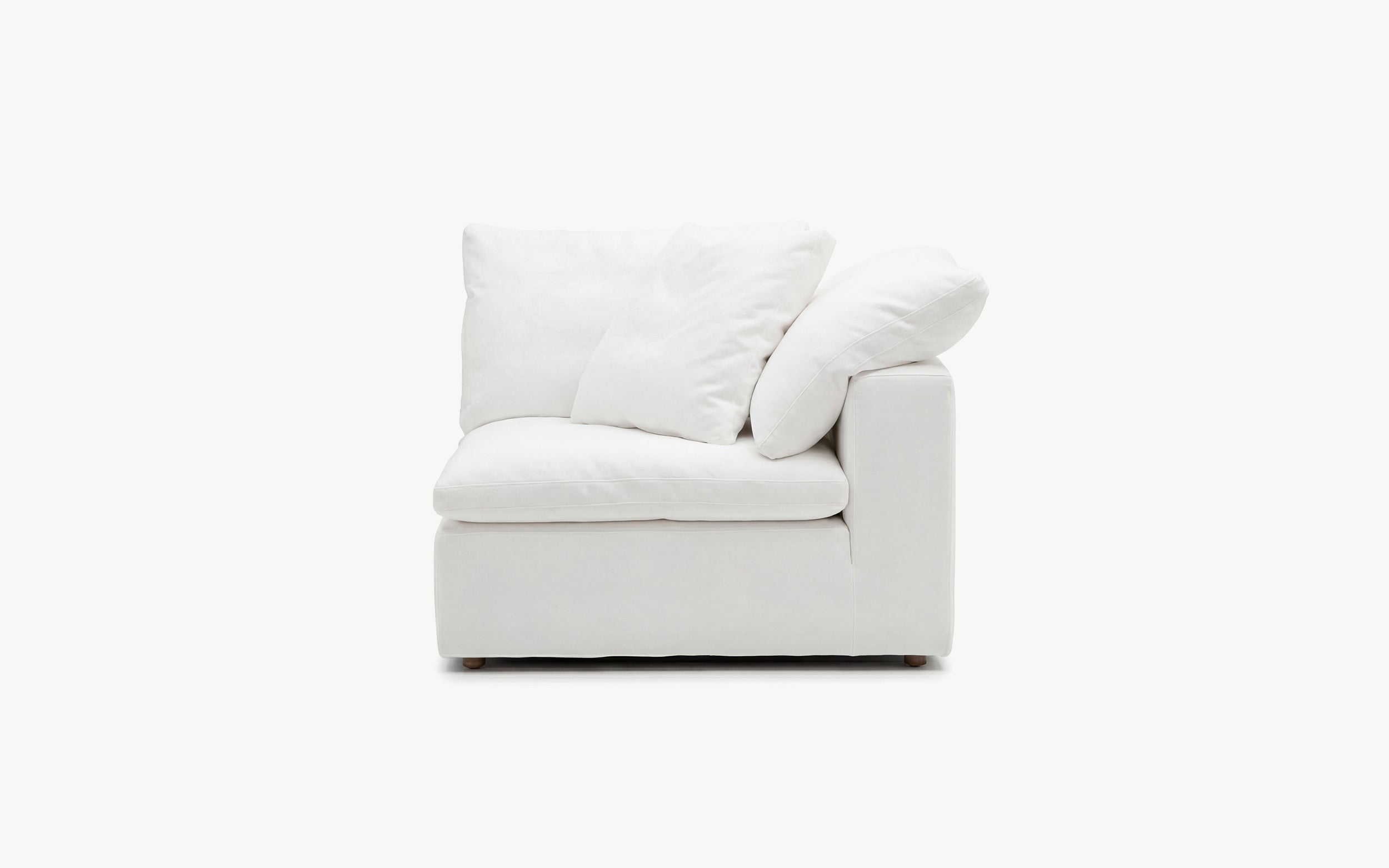 Cloud Couch Left Armrest Modular Seater | White