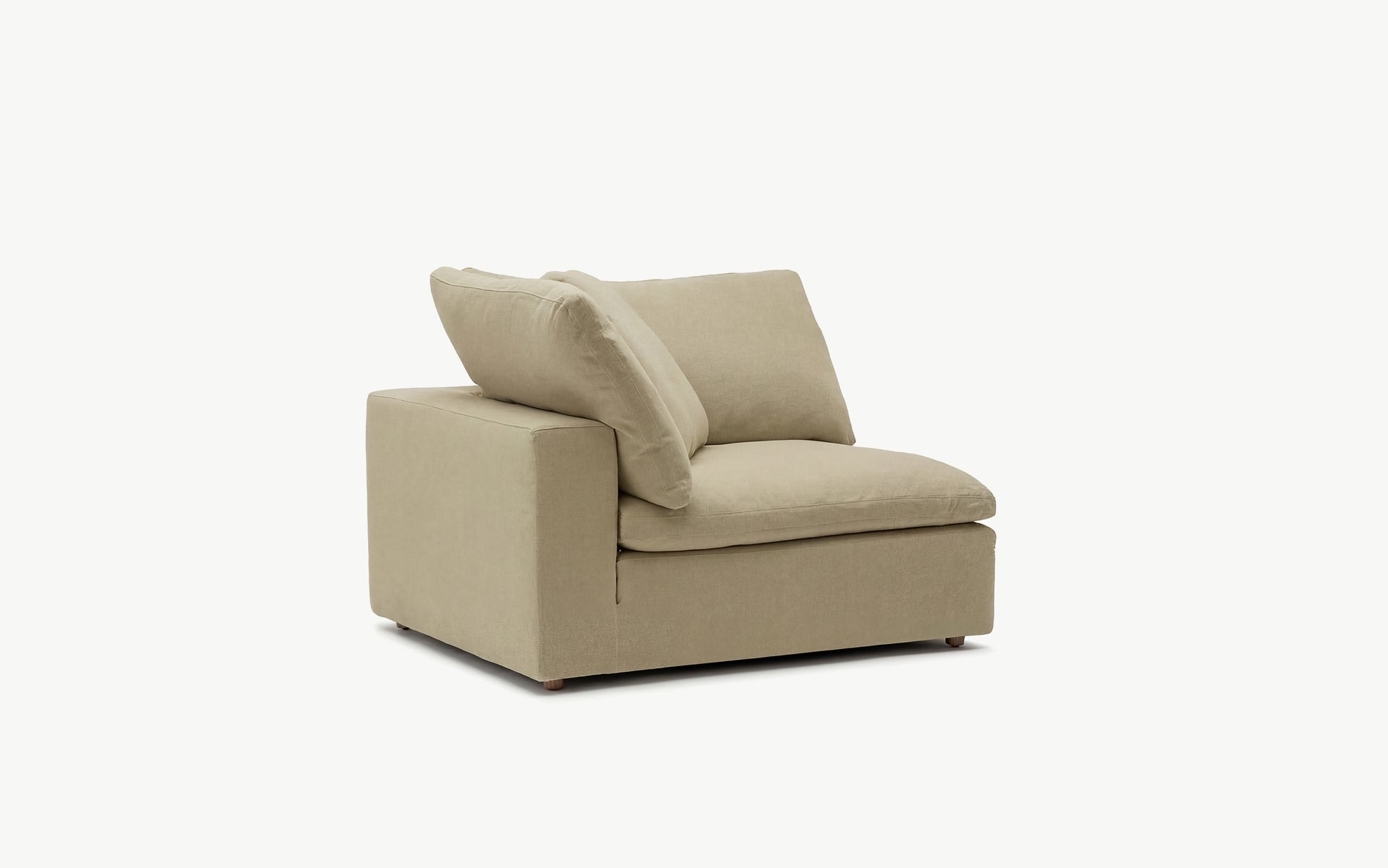 Cloud Couch Right Armrest Modular Seater | Beige