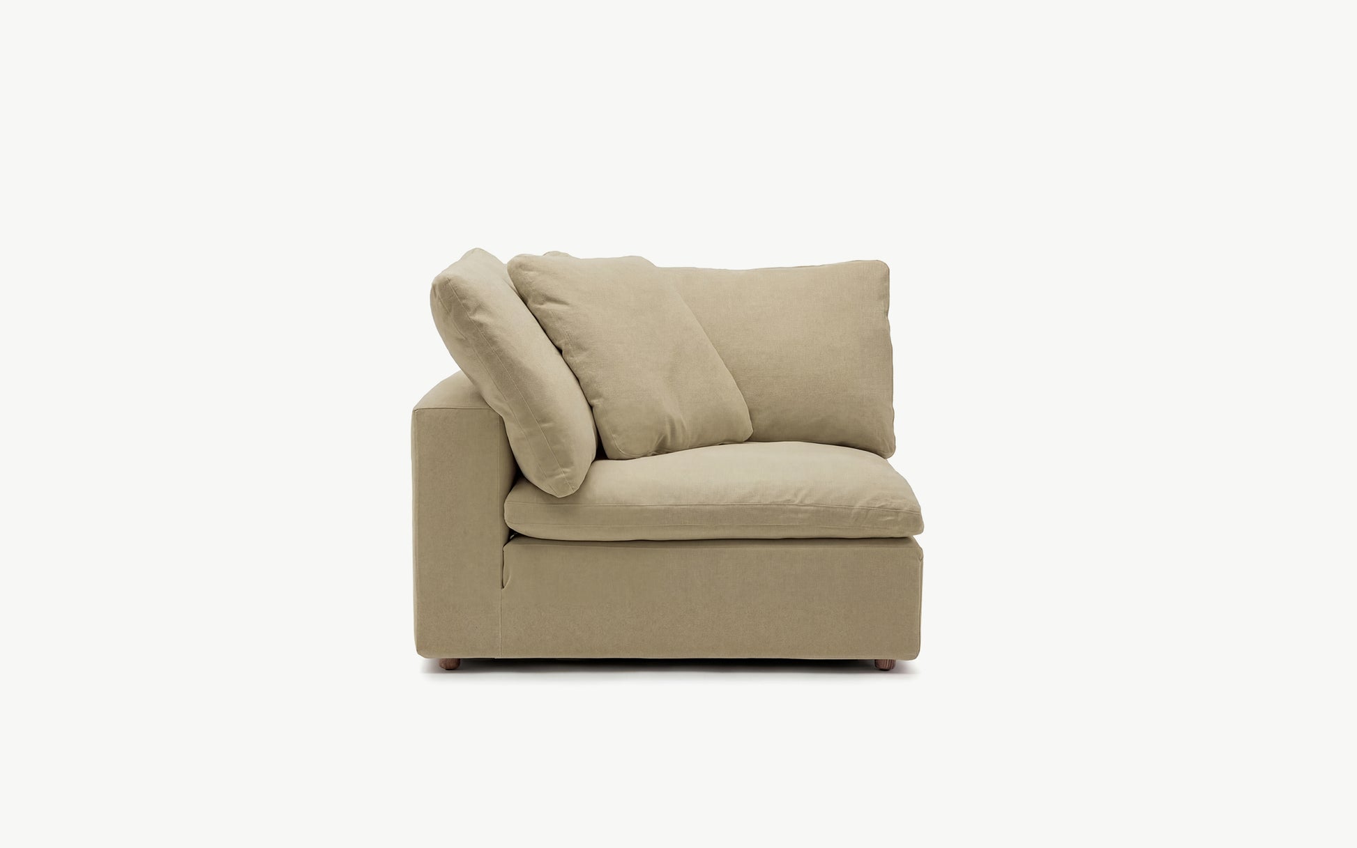 Cloud Couch Right Armrest Modular Seater | Beige
